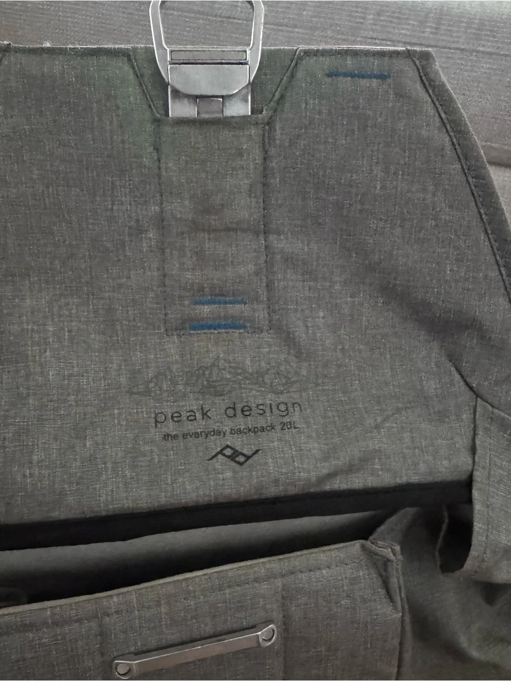 Peak design Men's Gray the everyday 20L Backpack with Leather Trim